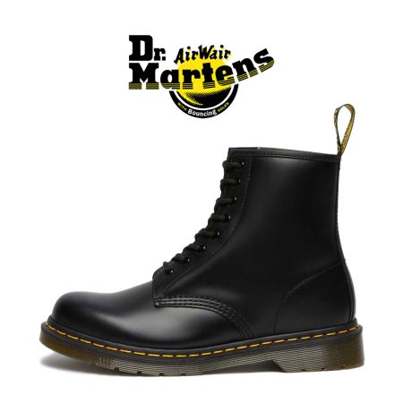 بوت دکتر مارتینز 1460 8 بند اسموت مشکی - Dr Martens 1460 Smooth Leather Lace up Boots
