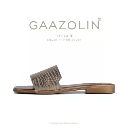 صندل توران گازولین پیتون نقره ای - GAAZOLIN Turan Sandals Silver Python