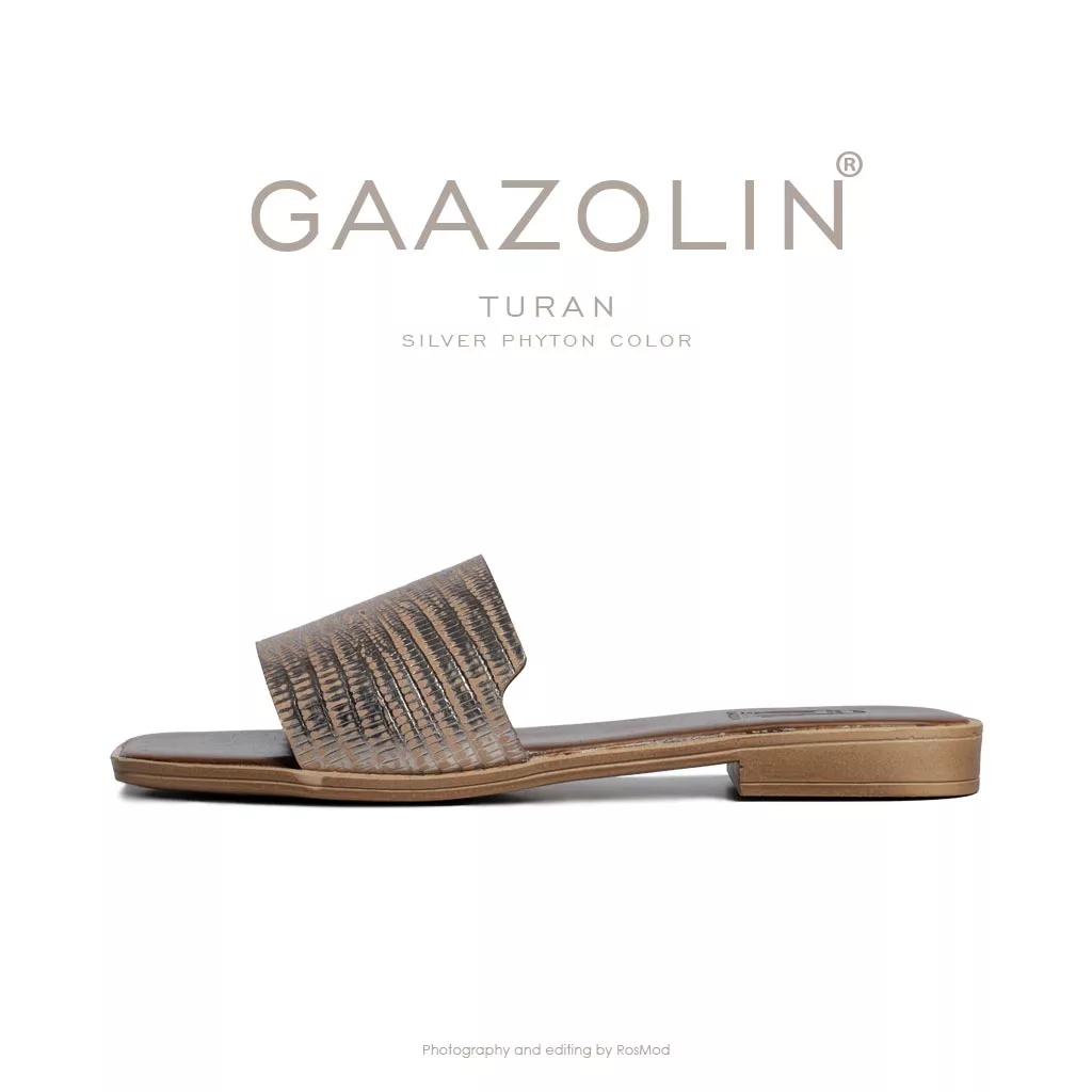 صندل توران گازولین پیتون نقره ای - GAAZOLIN Turan Sandals Silver Python