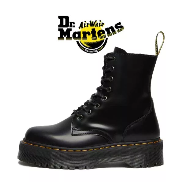 بوت دکتر مارتنز جادن پلتفرم اسموت مشکی - Dr Martens Jadon Boot Smooth Leather Platforms