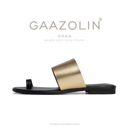 صندل اُران گازولین طلایی - GAAZOLIN Oran Sandals Black Soft Gold