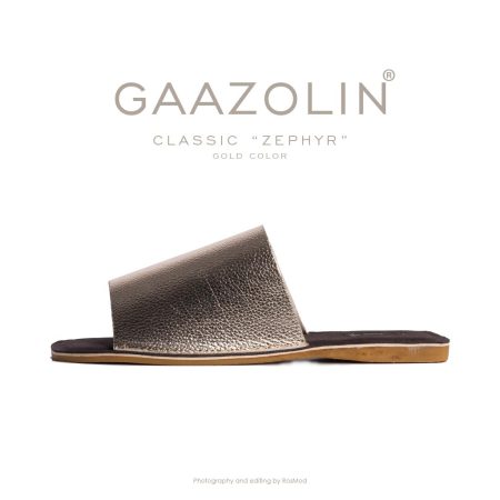 صندل زفیر کلاسیک گازولین طلایی - GAAZOLIN Classic Zephyr Sandals Gold Deep Brown