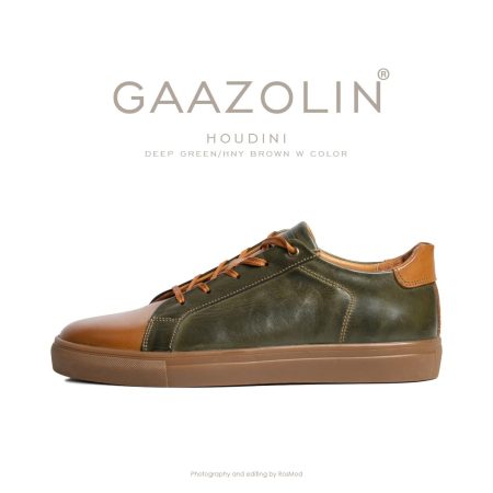 کتانی هودینی گازولین تمام سبز تیره عسلی - GAAZOLIN Houdini Sneakers Deep Green Hny Brown W