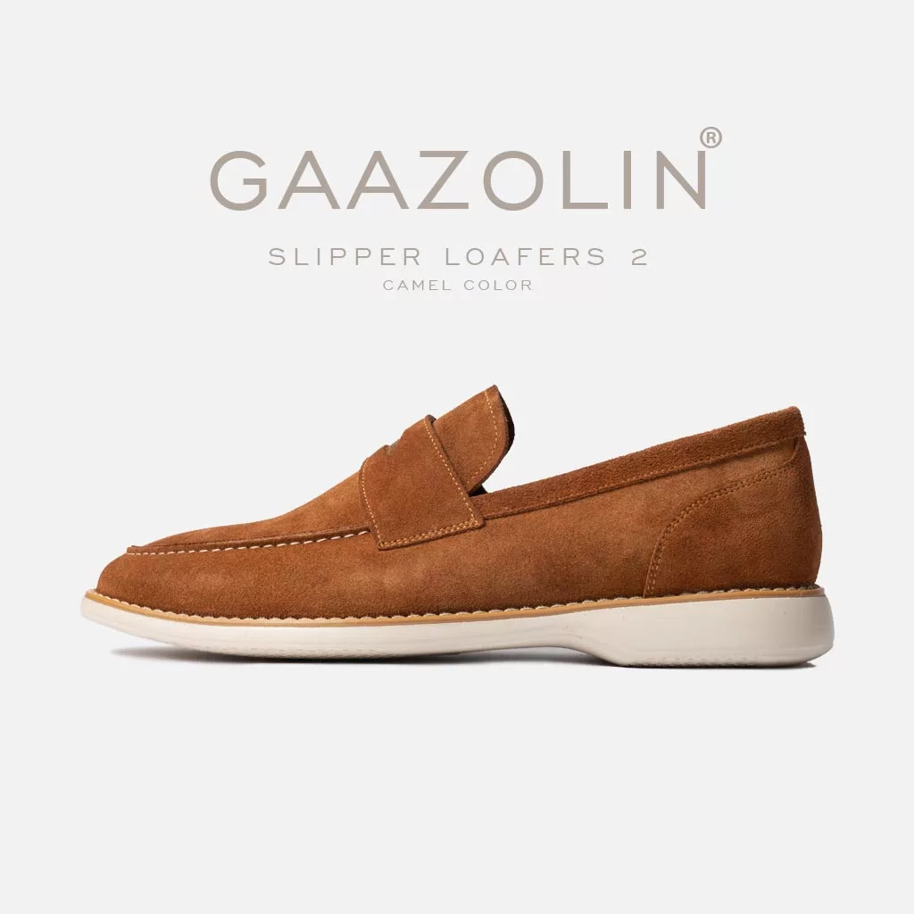 لوفر اسلیپر 2 گازولین شتری - Slipper Loafers 2 Camel