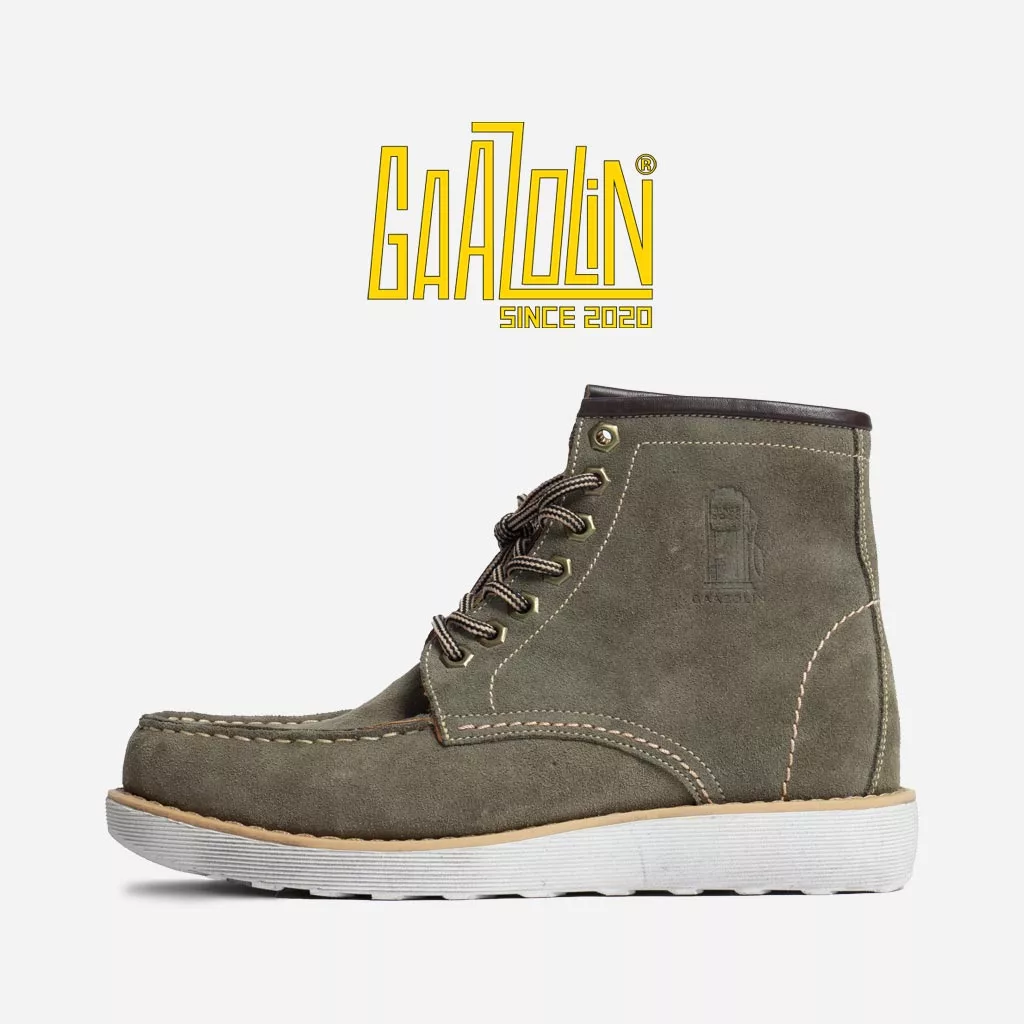بوت گاراژ گازولین ارتشی جیر - GAAZOLIN Garage Boots Army Green S