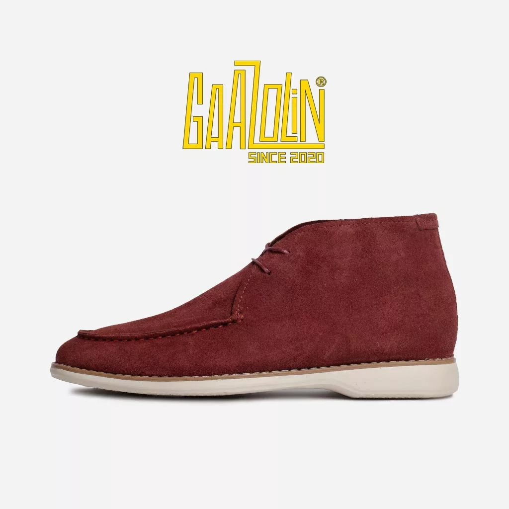 کفش غرناطه گازولین زرشکی جیر - Gharnata Shoes Cherry Red S