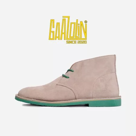سافاری خاکی سبز جیر دور سبز - Safari Veldskoen C Design Dirty Sand time/Green S Green Line