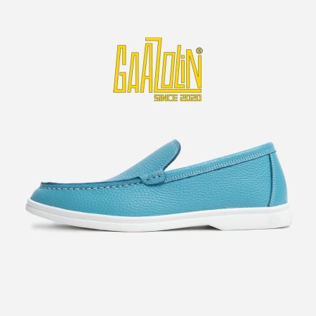 لوفر اسلیپر 2 گازولین فیروزه ای - Slipper Loafers 2 Light Blue