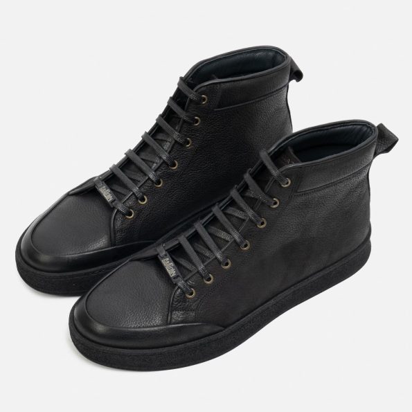 کتانی ذن ساقدار گازولین مشکی - Zen High Tops Mono Black