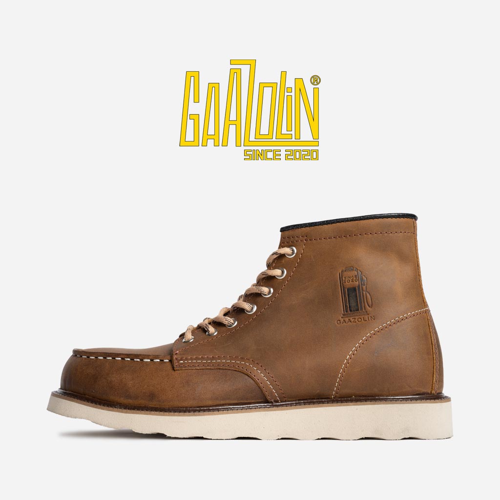 بوت مردانه برند گازولین مدل گاراژ کلاسیک گردویی کریزی بوت مردانه برند گازولین مدل گاراژ کلاسیک گردویی کریزی