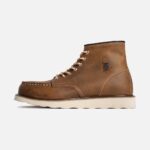 بوت مردانه برند گازولین مدل گاراژ کلاسیک گردویی کریزی