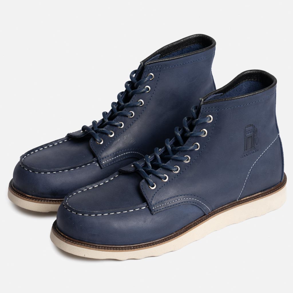 بوت مردانه برند گازولین مدل گاراژ کلاسیک سرمه ای کریزی بوت مردانه برند گازولین مدل گاراژ کلاسیک سرمه ای کریزی