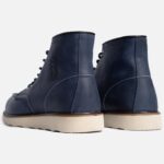 بوت مردانه برند گازولین مدل گاراژ کلاسیک سرمه ای کریزی