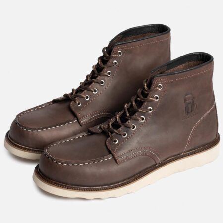 بوت مردانه برند گازولین مدل گاراژ کلاسیک شکلاتی کریزی