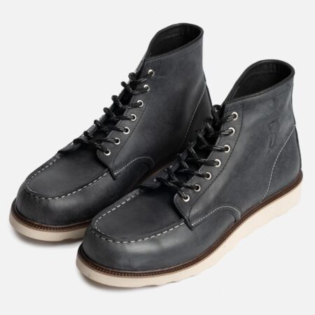 بوت مردانه برند گازولین مدل گاراژ کلاسیک زغالی کریزی