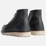 بوت مردانه برند گازولین مدل گاراژ کلاسیک زغالی کریزی