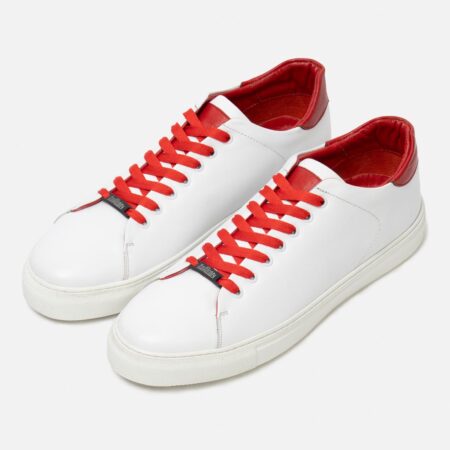 کتانی روزمره هرمس گازولین سفید قرمز - Hermes White Red W