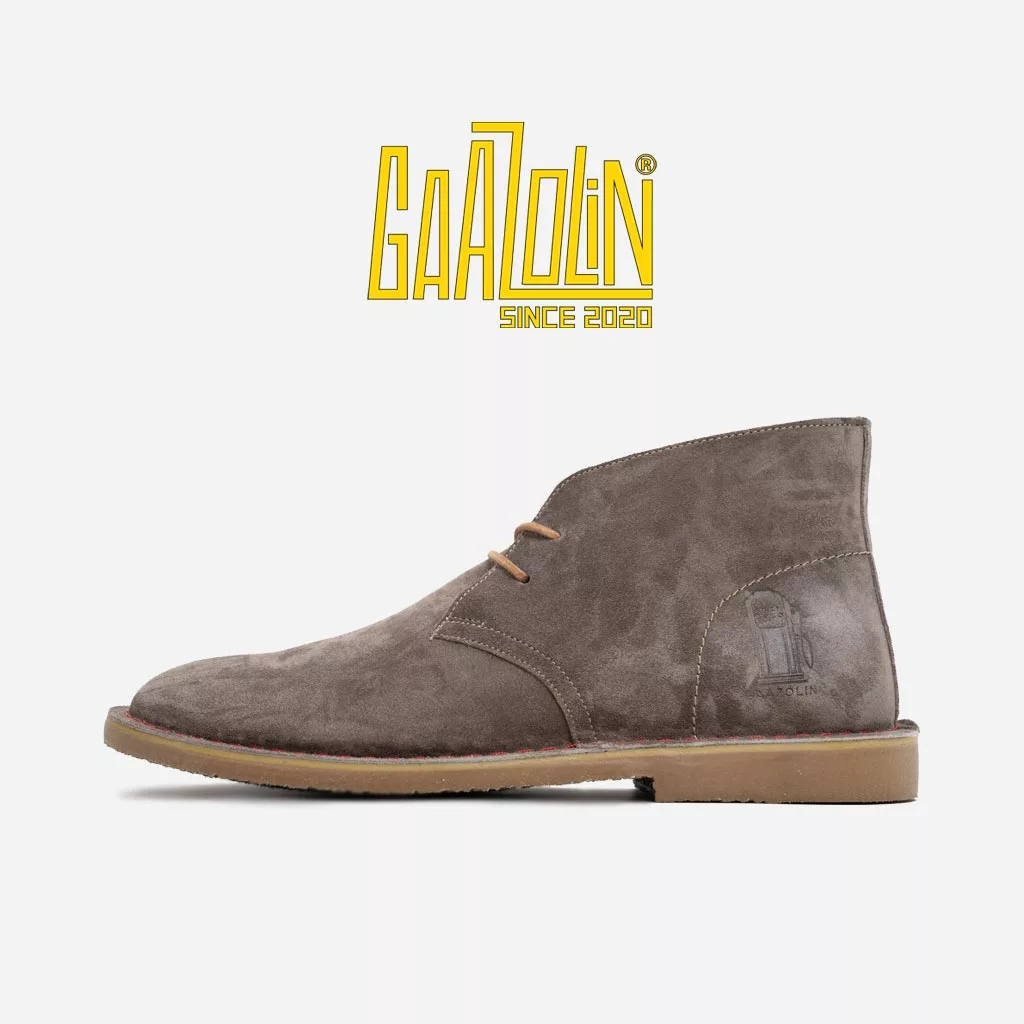 کفش سافاری قهوهای میانه دوخت قرمز - Safari Veldskoen C Design Back Stage S Red Line