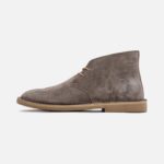 کفش سافاری قهوه‌ای میانه دوخت قرمز –  Safari Veldskoen C Design Back Stage S Red Line