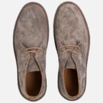 کفش سافاری قهوه‌ای میانه دوخت قرمز –  Safari Veldskoen C Design Back Stage S Red Line