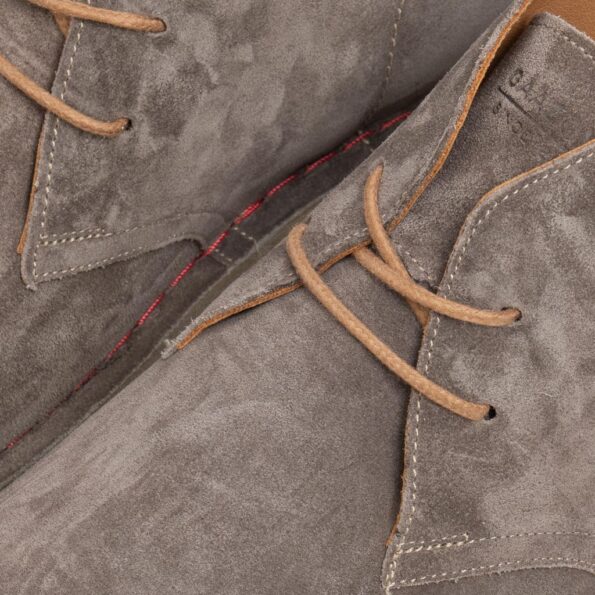 کفش سافاری قهوه‌ای میانه دوخت قرمز - Safari Veldskoen C Design Back Stage S Red Line