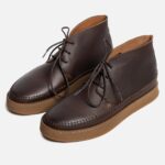 کفش عشایری 3 ساقدار گازولین شکلاتی شرانگ