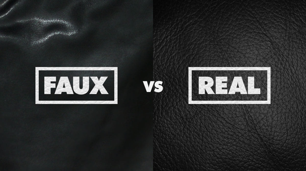 مقایسه بافت چرم مصنوعی (Faux) در برابر چرم واقعی (Real)
