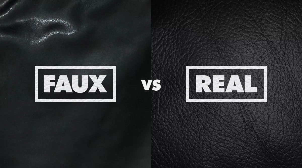 مقایسه بافت چرم مصنوعی (Faux) در برابر چرم واقعی (Real)