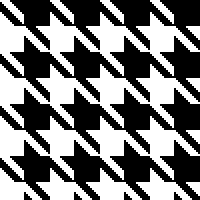 هاوندستوث (Houndstooth)، پایه‌ی توید نگهبان شکارگاه که از دهه‌ی ۱۸۶۰ تا دهه‌ی ۱۹۳۰ در میان طبقات مرفه رواج داشت